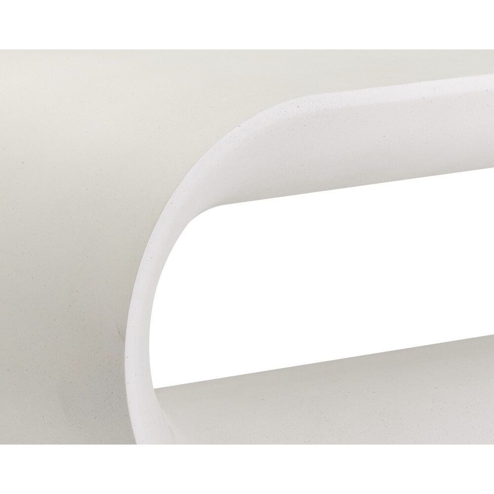 Capsule White Outdoor Bench